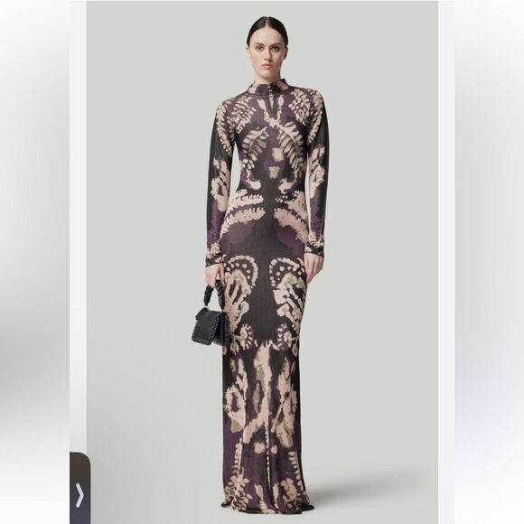 Altuzarra Rhea Ink Blot Print Maxi Knit Dress FW23 - Picture 1 of 11